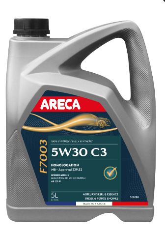 ARECA F 7003 5W30 (5L) моторное синт.ACEA C3C2,API SNCF, MB229.51, MB229.52 Opel GM Dexos2 (050838 ARECA)