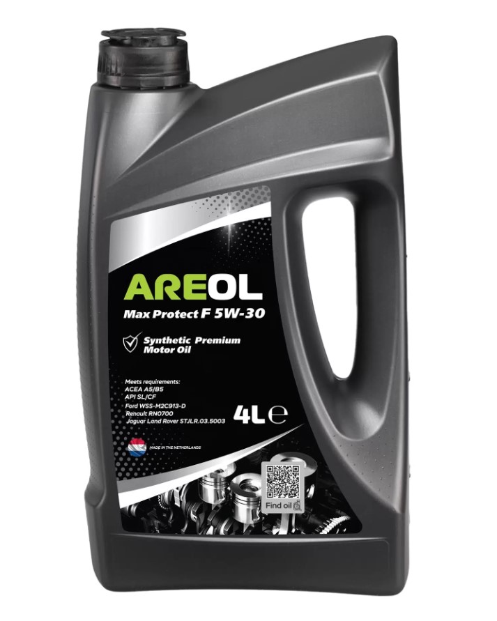 AREOL MAX Protect F 5W-30 (4L) Моторное синт. ACEA A5B5, API SLCF, FORD WSS-M2C913-D (5W30AR016 AREOL)