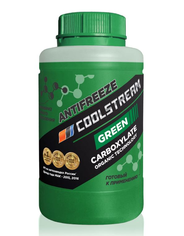 АНТИФРИЗ COOLSTREAM GREEN (зеленый) 0,9кг (Carboxylate) (CS010901GR COOLSTREAM)