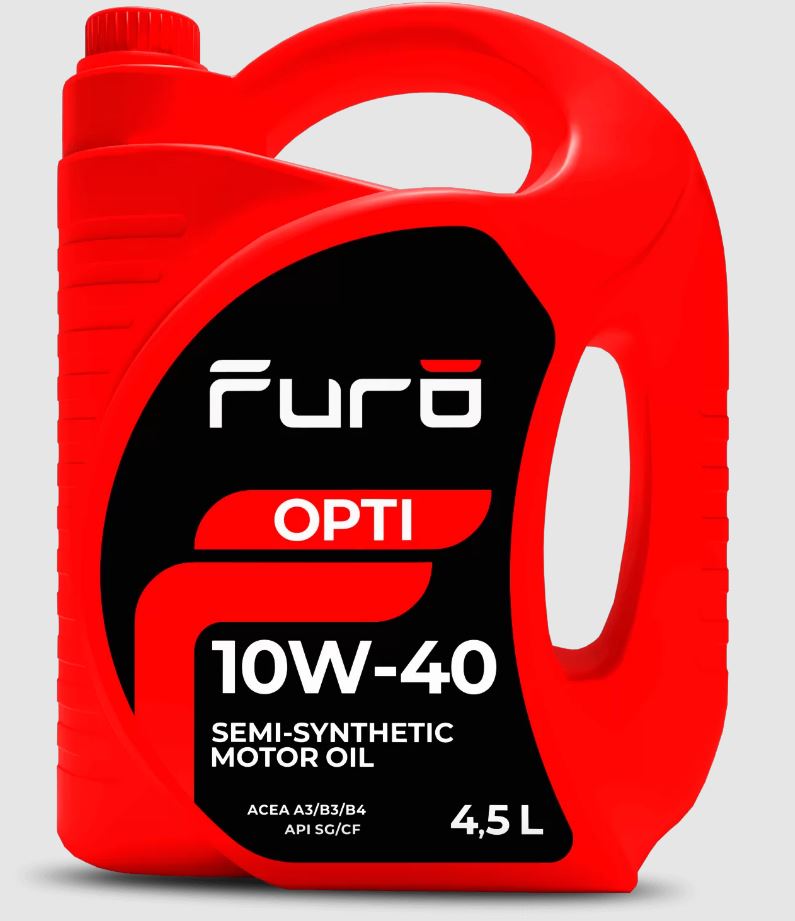 Furo OPTI 10W40 (4.5L) моторное полусинт. API SGCF-4, МВ 229.1, VW 501.01505.00 (10W40FR013 FURO)