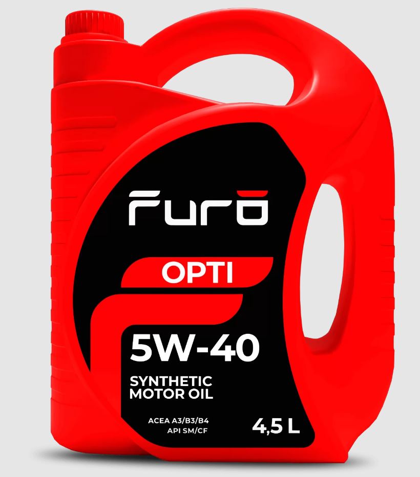 Furo OPTI 5W40 (4.5L) моторное синт. ACEA A3B3B4, API SMCF, МВ 229.5, VW 502.00505.00 (5W40FR005 FURO)