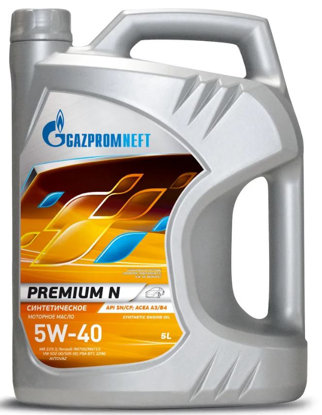 Gazpromneft Premium N 5W-40 синтетическое 4 л (253140423 GAZPROMNEFT)