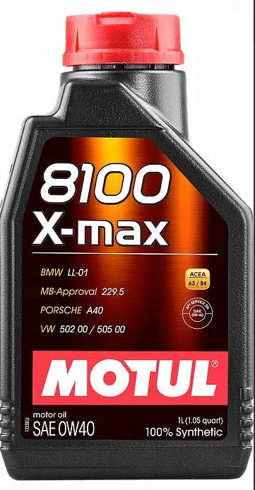 MOTUL 8100 X-MAX 0w40 SNCF A3B4 1л. 100 синт (104531 MOTUL)