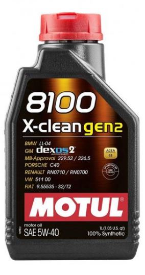 MOTUL 8100 X-CLEAN GEN2 5w40 C3 SNCF  1л. 100 синт.  (109761 MOTUL)