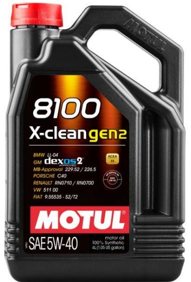 MOTUL 8100 X-CLEAN GEN2 5w40 C3 SNCF 4л. 100 синт. (112119 MOTUL)