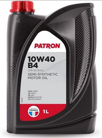 PATRON 10W40 B4 1L ORIGINAL ACEA A3B4, API SNCF, MB 229.1, RENAULT RN0700, VW 501.01505.00 (10W40B41LORIGINAL PATRON)