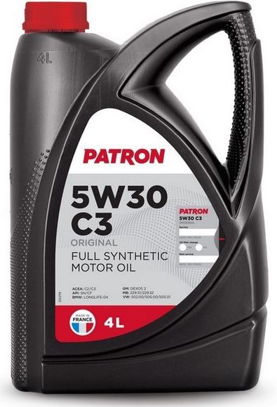 PATRON 5W30 C3 4L ORIGINAL ACEA C2C3, API SNCF, BMW LL-04, GM dexos2, MB 229.51229.52, VW 502.00505.00505.01  (5W30C34LORIGINAL PATRON)