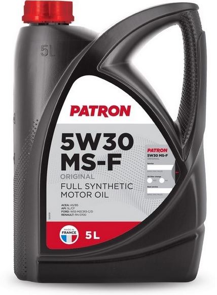 PATRON 5W30 MS-F 5L ORIGINAL ACEA A5B5, API SLCF, FORD WSS-M2C913-CD, RENAULT RN0700  (5W30MSF5LORIGINAL PATRON)