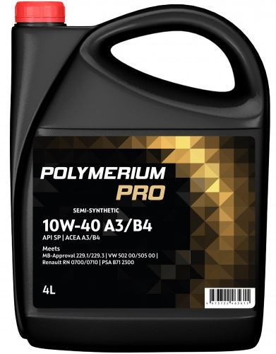 POLYMERIUM PRO 10W-40 API SN ACEA A3B4 4л (PLMP1040A3SL4 POLYMERIUM)