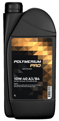 POLYMERIUM PRO 10W-40 API SN ACEA A3B4 1л (PLMP1040A3SL41L POLYMERIUM)