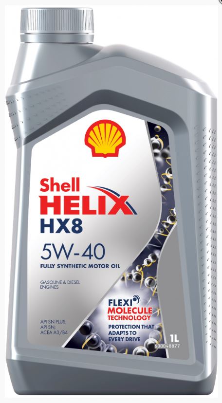 Shell Helix HX8 5W40 SN+ синтетическое (1л) (550046368 SHELL)