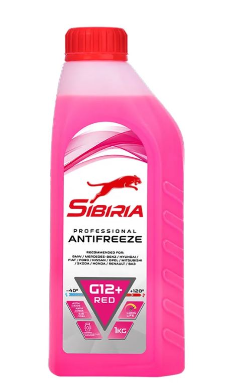 АНТИФРИЗ SIBIRIA -40 G12 (красный)  1кг (800598 SIBIRIA)