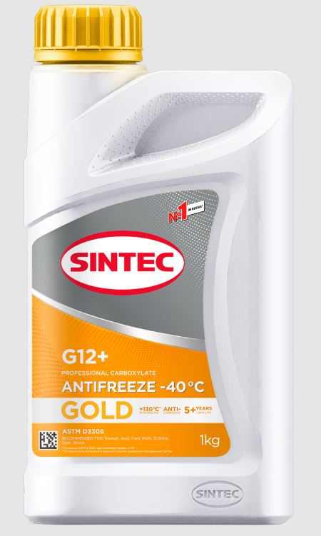 Антифриз Sintec GOLD G12 желтый  1 кг нов (800525 SINTEC)