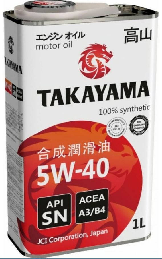 TAKAYAMA 5W-40 Синтетическое 1 л метал (605044 TAKAYAMA)