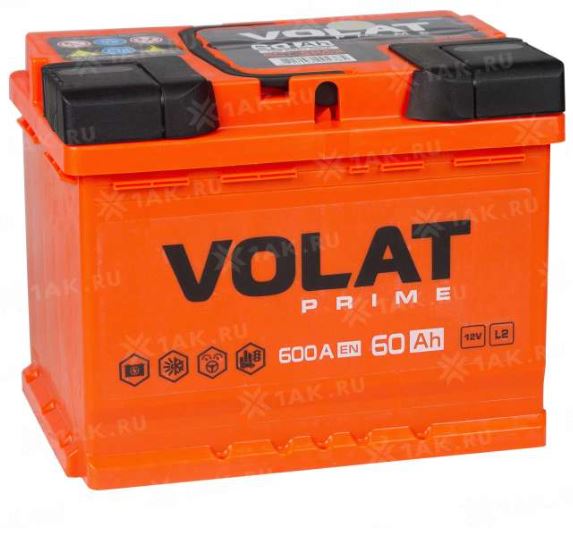 Аккумулятор VOLAT Prime (60 Ah, 12 V) Прямая, L+ L2 (VS601 VOLAT)