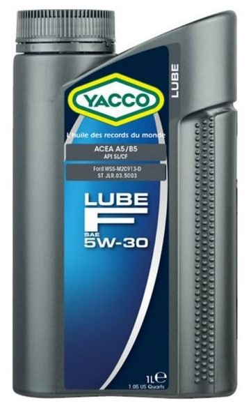 YACCO 5W30 LUBE F 1L ACEA A5B5, API SLCF  (304925 YACCO)