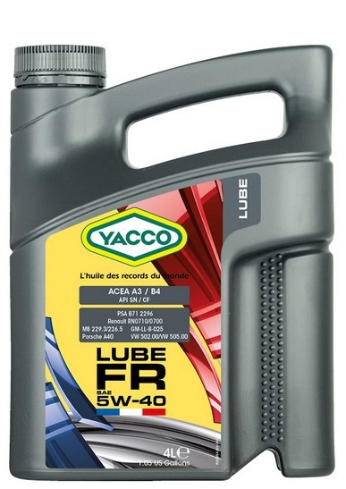 YACCO 5W-40 LUBE FR 4L A3B4 SNCF (305428 YACCO)