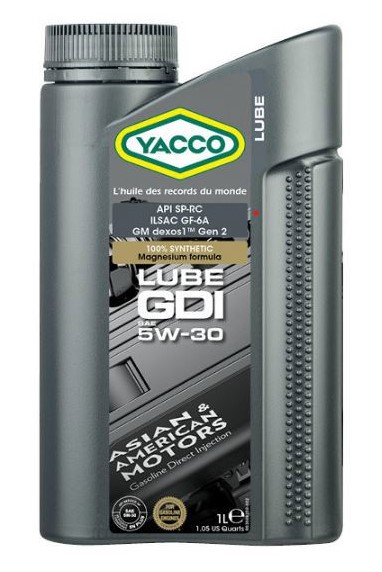 YACCO 5W30 LUBE GDI 1L ILSAC GF-6A, API SP-RC, GM dexos1 gen2 (306925 YACCO)