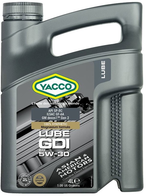 YACCO 5W30 LUBE GDI 4L ILSAC GF-6A, API SP-RC, GM dexos1 gen2 (306928 YACCO)