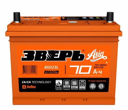 Аккумулятор ЗВЕРЬ Asia 70 Ач 700A обр. п. (232х175х225) (ZVKA703R ЗВЕРЬ)