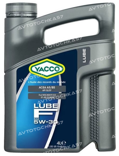 YACCO LUBE F 5W30 (4L) A5B5 SL, CF  (304928 YACCO)